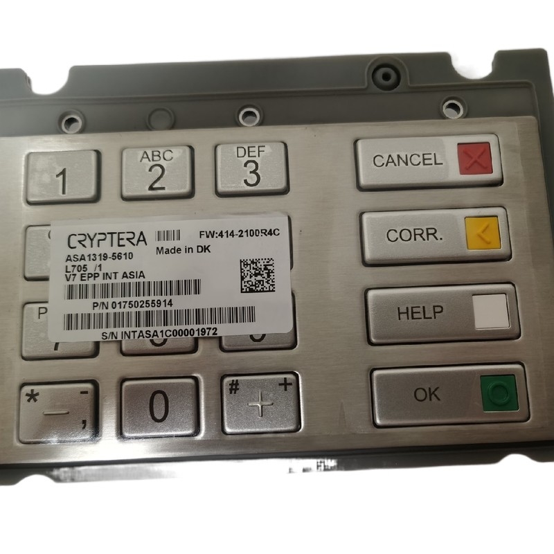 01750255914 Diebold Nixdorf 1750255914 EPP V7 ESP INT ピンパッド 南アメリカ キーボードATM パーツ